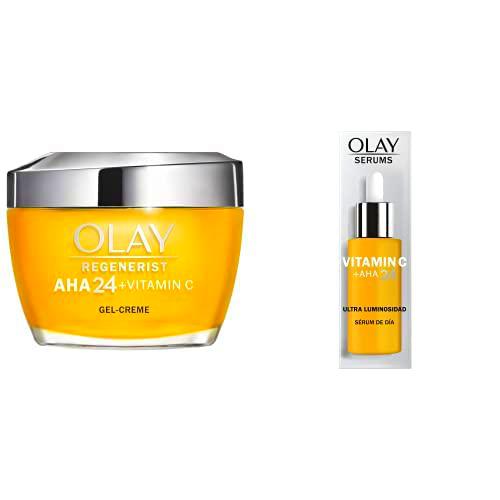 Olay Gel Crema De Día, 50 ml + Sérum De Día, 40 ml