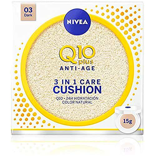 NIVEA Q10 3en1 Cushion Tono Oscuro (1 x 15 ml), perfeccionador facial