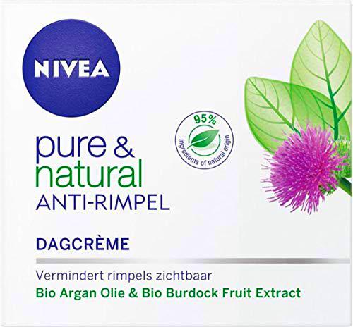 Nivea Crema de día antienvejecimiento pura y natural, 50 g