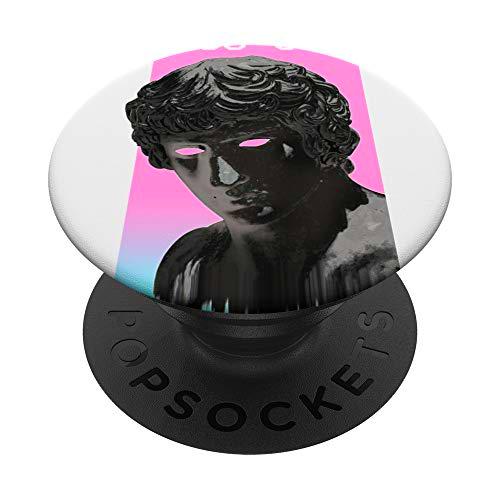 Tan Triste. Estátua griega Vaporwave con cara triste PopSockets PopGrip: Agarre intercambiable para Teléfonos y Tabletas