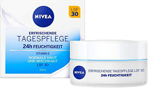 NIVEA Essentials - Crema de día 24 h de hidratación + frescor con SPF 30