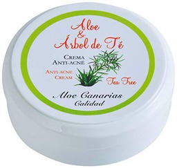 Aloe Canarias 200010 - Crema de aloe vera y árbol del té, anti-acné