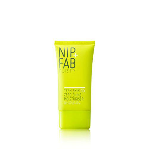 Nip + Fab Teen Skin Fix Zero Shine | Crema Facial Humectante con Niacinamida y Extracto de Wasabi Antioxidante | Crema Facial Matificante | Control del Sebo | Tratamiento Antiacné | 40 ml