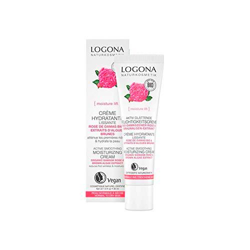 LOGONA Crema HIDRATANTE ALISADORA Rosa damascena 30ml Bio