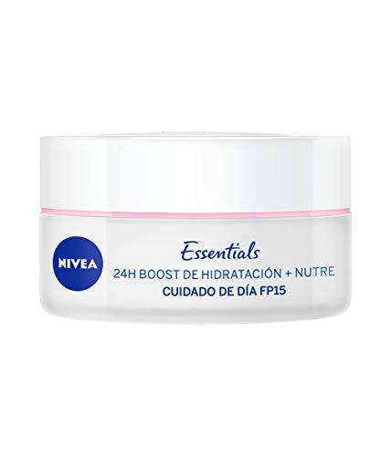 NIVEA Cuidado de Día Nutritivo (1 x 50 ml), crema facial con protector solar 15 y protección UVA