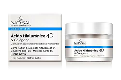 Ácido Hialurónico 4D &amp; Colágeno 50 ml, Natysal. Tersura y firmeza para pieles maduras