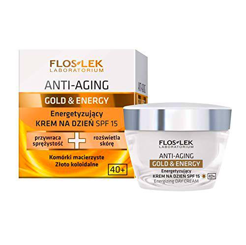 FLOSLEK Crema de día estimulante SPF 15, 50 ml, restaura la elasticidad