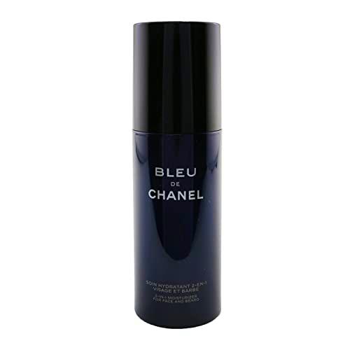 Chanel Bleu - Crema hidratante 2 en 1 para rostro y barba, 50 ml