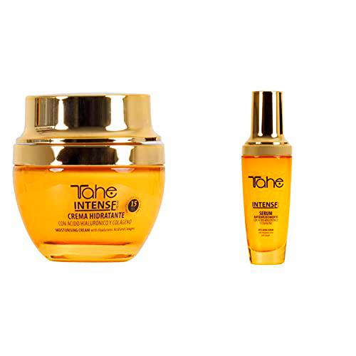 Tahe Intense Crema Hidratante Fps 15 50 ml 50 ml + Intense Sérum Antienvejecimiento De Alta Eficacia Con Ácido Hialurónico Y Colágeno Efecto Iluminador