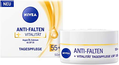 NIVEA Crema facial antiarrugas y vitalidad con factor de protección solar 15 55+ (50 ml)