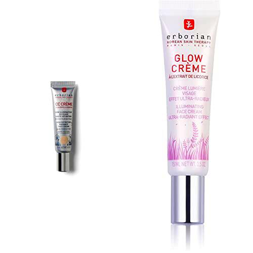 Erborian Centella Asiatica, CC Cream, SPF 25, 15 ml + Crema iluminadora glow