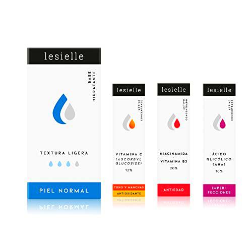 Lesielle Crema hidratante facial para manchas en la cara -Pack Antimanchas- Cosmética Personalizada y Adaptativa con Vitamina C