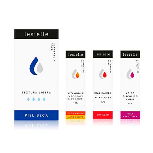 Lesielle Crema hidratante facial para manchas en la cara -Pack Antimanchas- Cosmética Personalizada y Adaptativa con Vitamina C