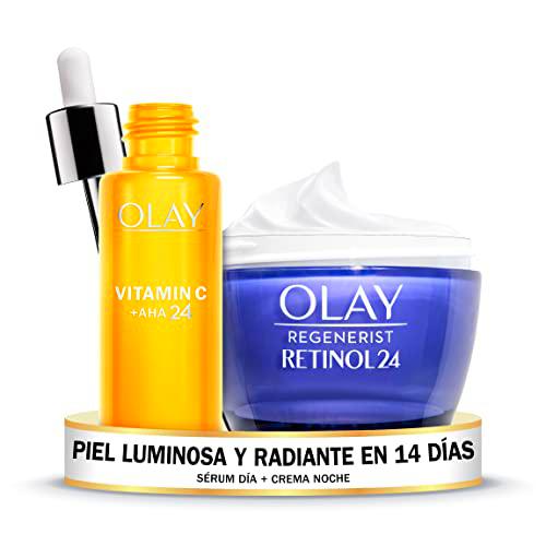 Olay Regenerist Retinol 24 Crema, 50 ml + Olay Sérum De Día Vitamina C + AHA24