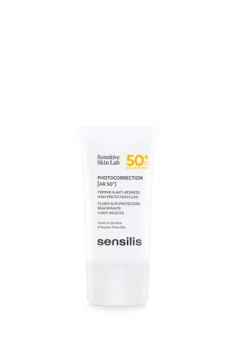 Sensilis - Photocorrection AR SPF 50+, Crema Solar Facial que Reduce el Enrojecimiento