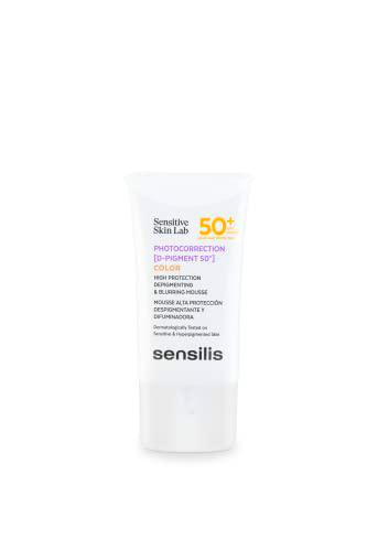 Sensilis - Photocorrection D-PIGMENT SPF 50+, Crema Solar Facial en Textura Mousse