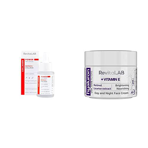 RevitaLAB, Sérum facial, 30 ml &amp; Hyaluron Anti-Aging Day and Night Cream