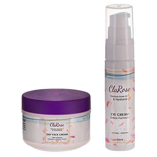 ClaRose Hyaluronic acid Anti-Ageing Face Kit with 100% Natural Rose oil