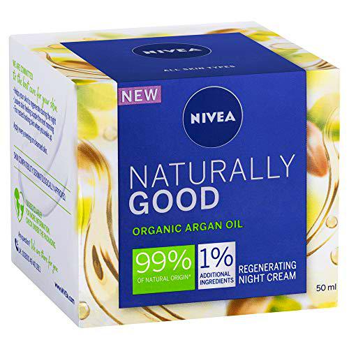 Crema facial hidratante nocturna NIVEA Good Regenerating con aceite orgánico de argán