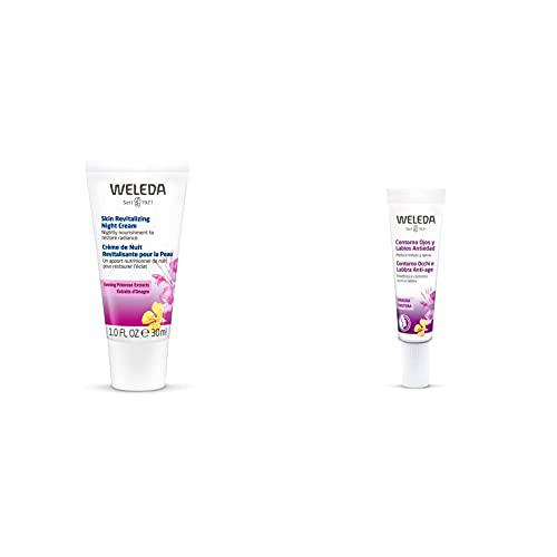 WELEDA Crema de Noche Redensificante de Onagra (1x 30 ml) &amp; Contorno de Ojos y Labios Redensificante de Onagra