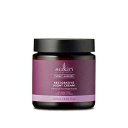 Sukin Row Purely Ageless Restorative Night Cream 120 ml | Crema de Noche Restauradora | Rellena y mejora la Elasticidad de la Piel y Combate los Signos del Envejecimiento