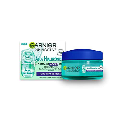 Garnier Crema de Noche Aloe Hialurónico, con Ácido Hialurónico