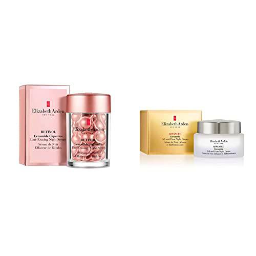 Elizabeth Arden Tratamiento hidrante antiedad de noche: Serúm Retinol Ceramide 30 Capsulas + Crema Advanced Ceramide Lift and Firm Night Cream 50 ml