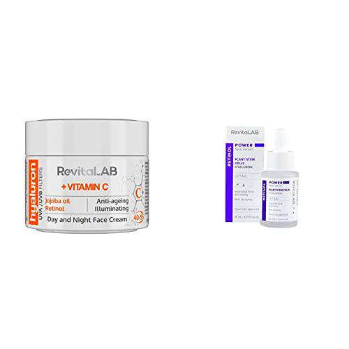 RevitaLAB Hyaluron Anti-Aging Day and Night Cream, Enriched with Vitamins A