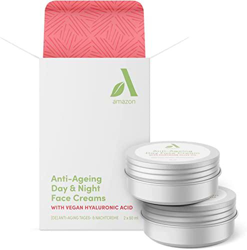 Amazon Aware Lote de Cremas faciales día y noche antiedad, 2 x 50ml