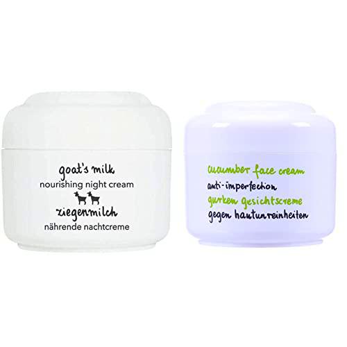 Ziaja Leche de Cabra Crema Facial de Noche, 50 Mililitros &amp; Pepino crema facial 50ml (M00005449)