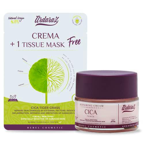 Ardaraz Crema Hidratante Facial mujer Reparadora con Cica (Centella Asiatica)