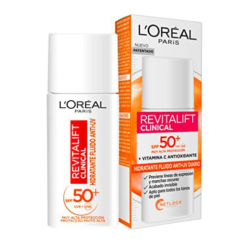 L'Oreal Paris Revitalift Clinical Crema Hidratante Anti-UV SPF50+ Diario con Vitamina C