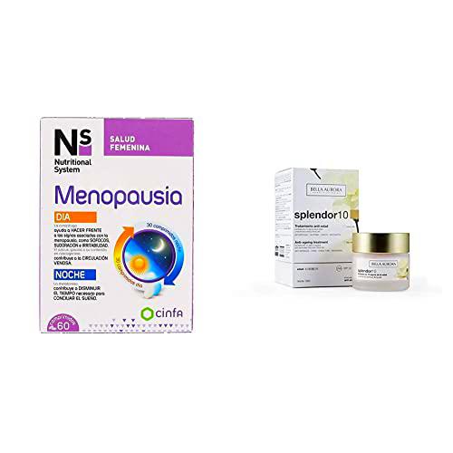 Ns Menopausia Dia Y Noche 60 Comp &amp; Bella Aurora Crema de Día Antiedad 50+ Años