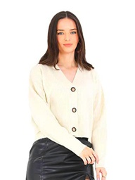 Brave Soul LKC-248SARRI Chaqueta, Crema, S para Mujer