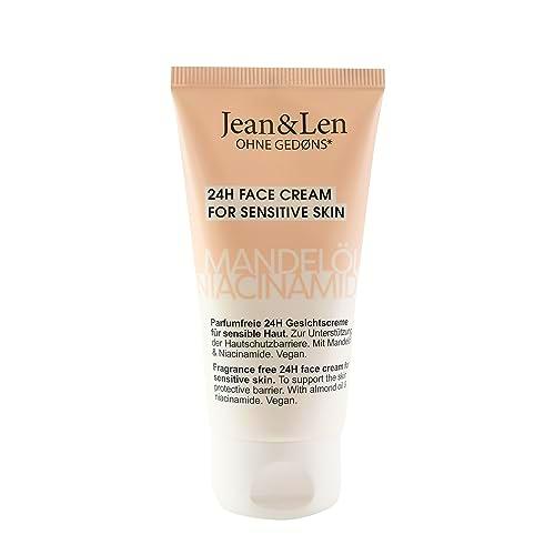 Jean &amp; Len Crema facial sin perfume Aceite de Almendras y Niacinamida