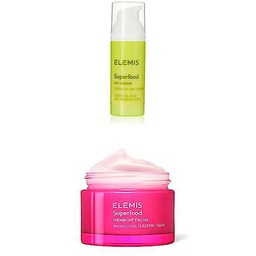 ELEMIS Superfood Day Cream, crema de día prebiótica 50 ml + Superfood Midnight Facial Nourishing Sleeping Cream 50ml