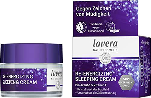 lavera Re-Energizing Sleeping Cream - Crema de noche con uva orgánica y vitamina E