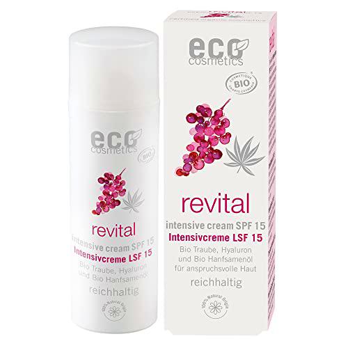 Crema intensiva ECO Revital SPF 15 50 ml con extracto de semilla de uva orgánico