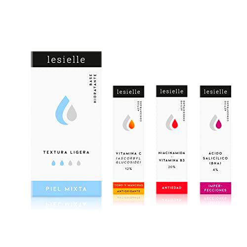 Lesielle Crema Hidratante Facial Para Manchas En La Cara -pack Antimanchas- Cosmética Personalizada Y Adaptativa Con Vitamina C