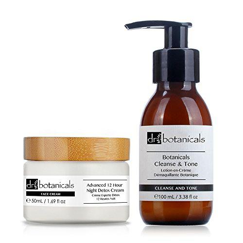 Dr Botanicals KDBCTNDC - Tónico purificante y crema detox avanzada de noche, 12 horas