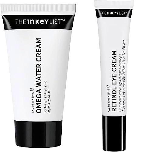 The INKEY List Omega Water Cream 50ml &amp; Retinol Eye Cream de para reducir las arrugas y las líneas de expresión, 15 ml