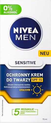 NIVEA MEN SENSITIVE Crema facial protectora SPF 15, 75 ml