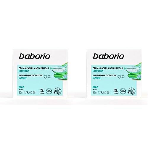 Babaria - Crema Facial Antiarrugas Nutritiva, con Aloe Vera y Vitaminas C y E