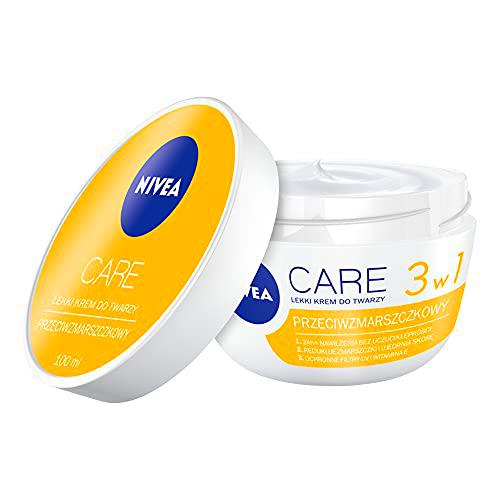 NIVEA Care 3 en 1 Crema facial antiarrugas con vitamina E 100 ml