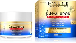 Eveline Cosmetics BioHyaluron 3 x Retinol Lifting Crema de relleno rejuvenecedor activo 50+ 50 ml