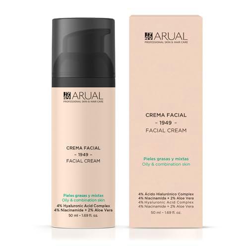 Crema Facial Antiedad - Arual - 4% Ácido Hialurónico Complex + 4% Niacinamida + 2% Aloe Vera