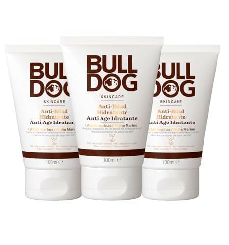 BULLDOG Pack de 3 Cremas Hidratantes Anti-Edad para Hombres, 3 x 100 ml