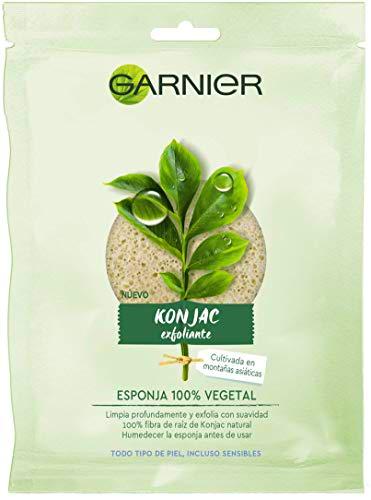 Garnier BIO Esponja Exfoliante Limpiadora de Konjac Natural 100% Vegetal