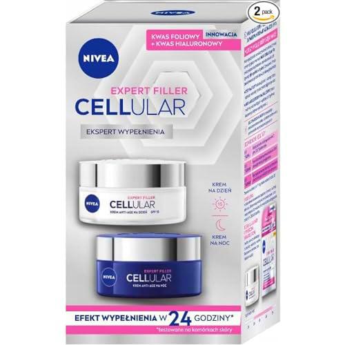 NIVEA 2 Pack - Crema de Día y Crema de Noche Cellular Filler, 2 x 50 ml