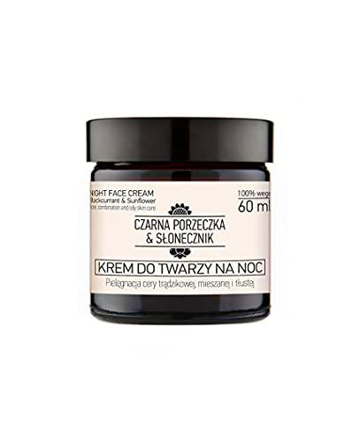 Crema facial de noche negra y girasol 60 ml